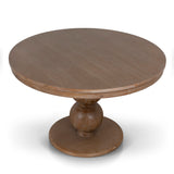 Ex Display - Orlun 1.2m Round Elm Dining Table - Natural Dining Table Nicki-Core