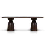 Ex Display - Tavolo 2.2m Elm Dining Table - Walnut Dining Table Nicki-Core