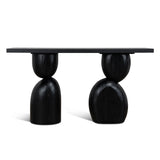 Morani 1.6m Elm Console Table - Full Black Console Table Nicki-Core