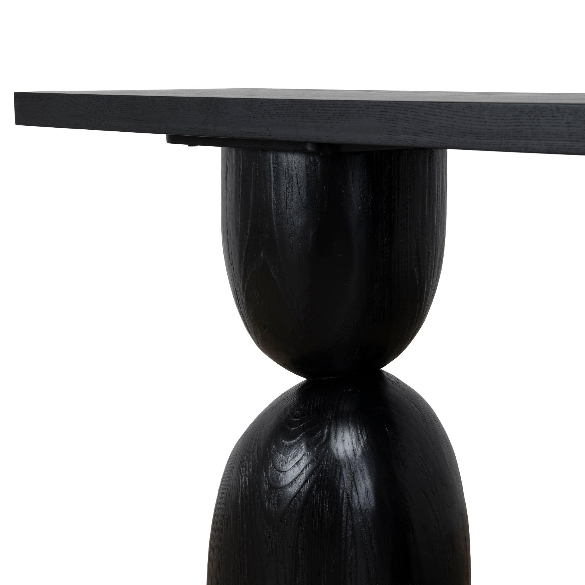 Morani 1.6m Elm Console Table - Full Black Console Table Nicki-Core