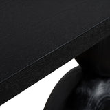 Morani 1.6m Elm Console Table - Full Black Console Table Nicki-Core