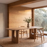Auralin 2.4m Elm Dining Table - Natural Dining Table Nicki-Core