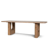 Auralin 2.4m Elm Dining Table - Natural Dining Table Nicki-Core