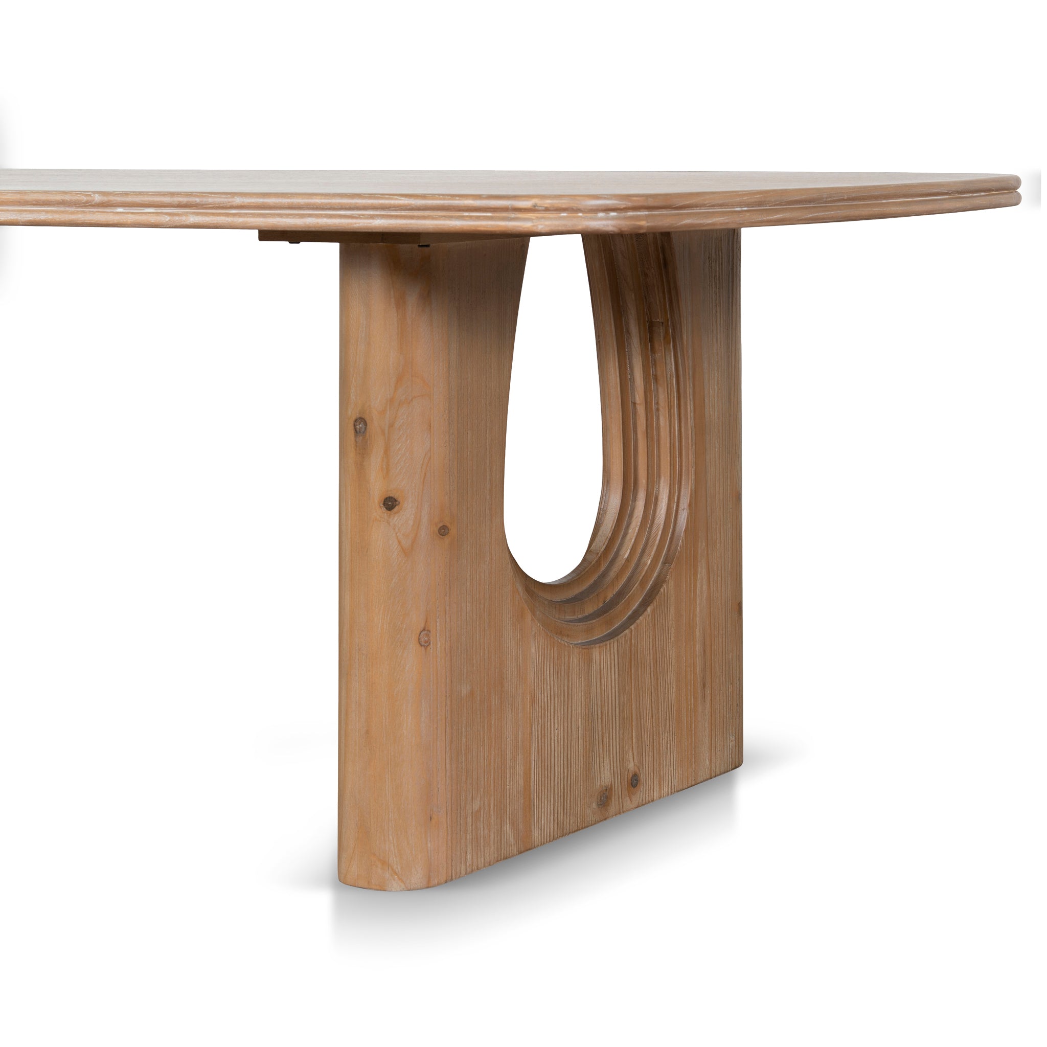 Auralin 2.4m Elm Dining Table - Natural Dining Table Nicki-Core