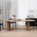 Auralin 2.4m Elm Dining Table - Natural Dining Table Nicki-Core