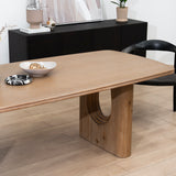 Auralin 2.4m Elm Dining Table - Natural Dining Table Nicki-Core