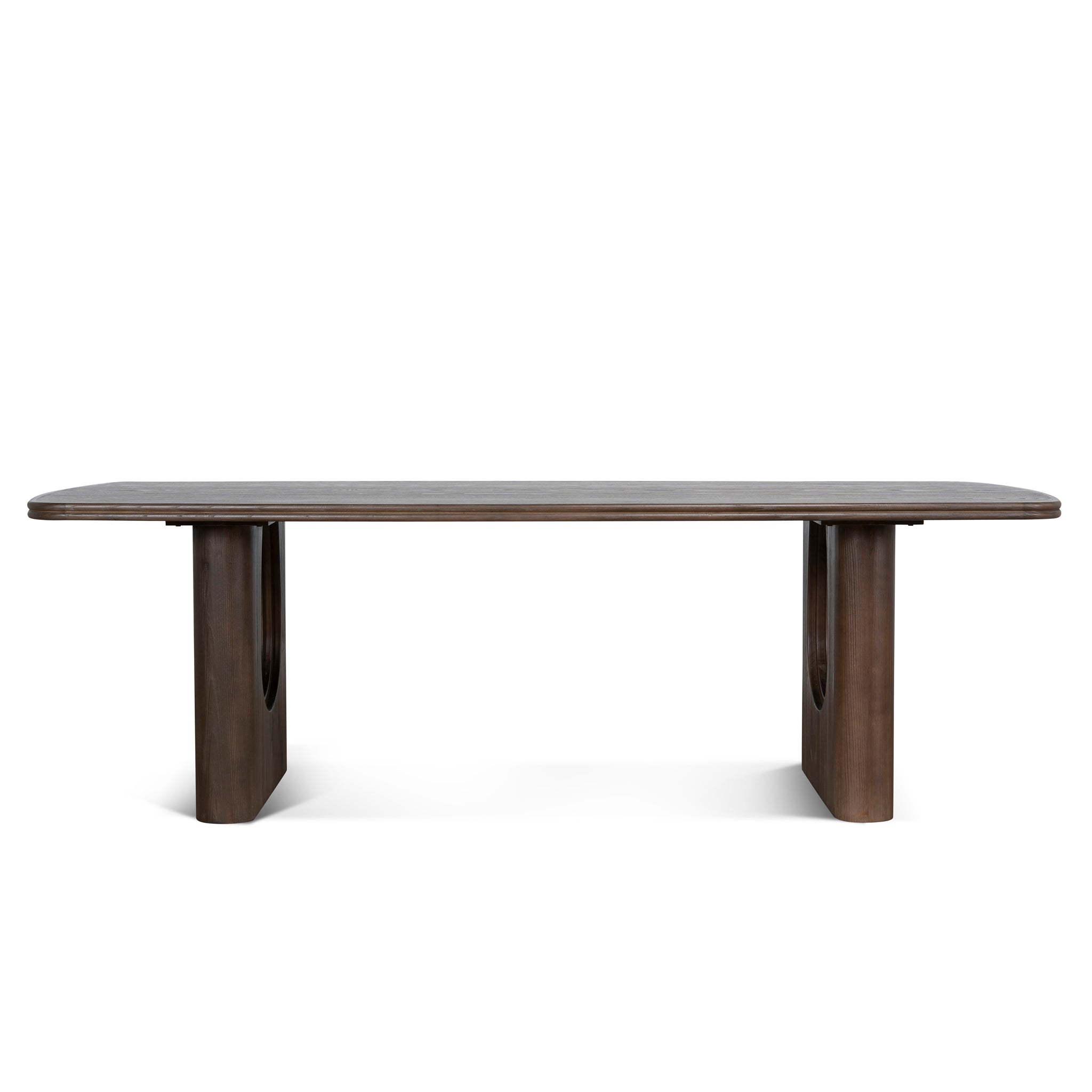 Auralin 2.4m Elm Dining Table - Walnut Dining Table Nicki-Core