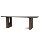 Auralin 2.4m Elm Dining Table - Walnut Dining Table Nicki-Core