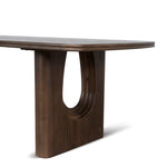 Auralin 2.4m Elm Dining Table - Walnut Dining Table Nicki-Core