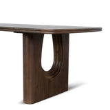 Auralin 2.4m Elm Dining Table - Walnut Dining Table Nicki-Core