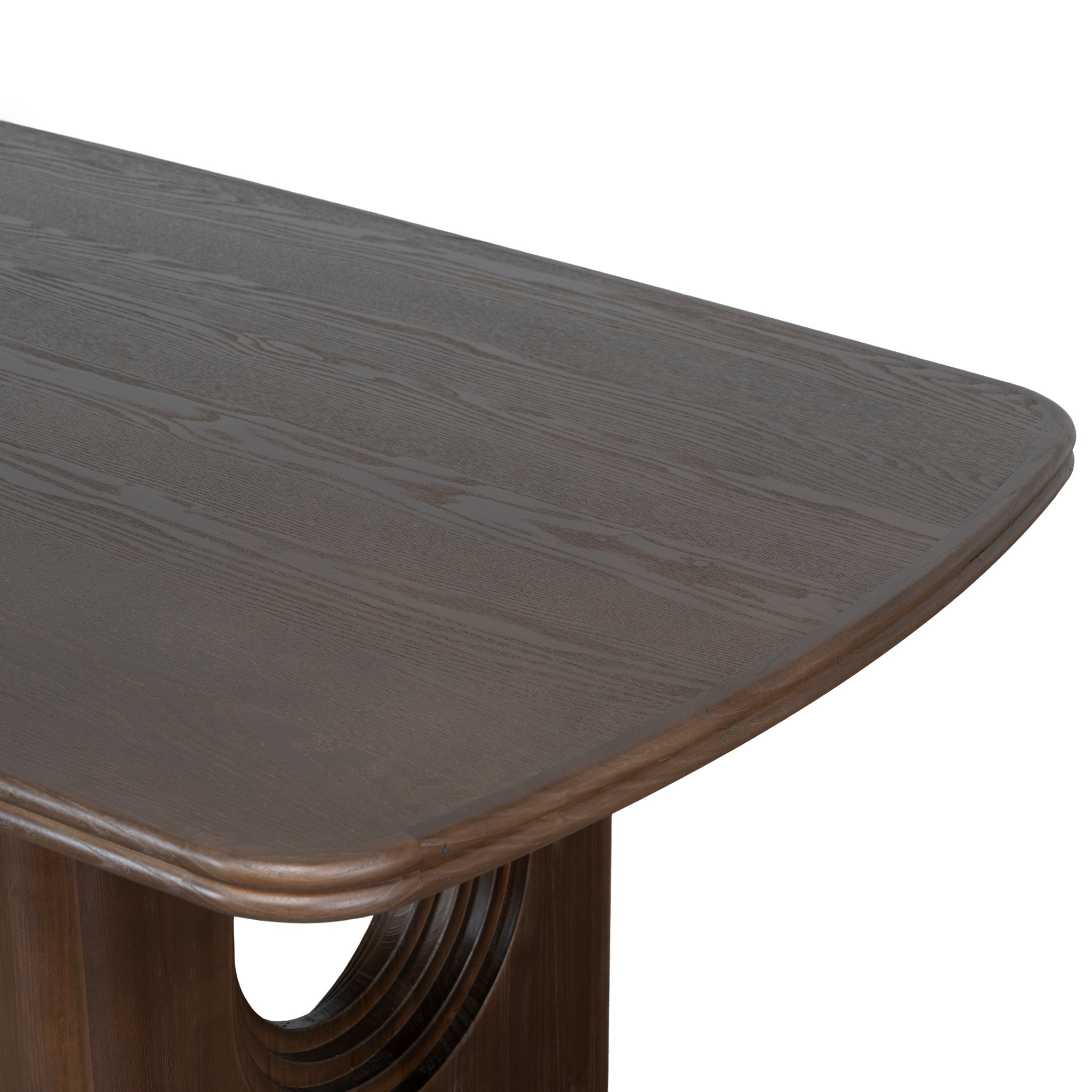 Auralin 2.4m Elm Dining Table - Walnut Dining Table Nicki-Core