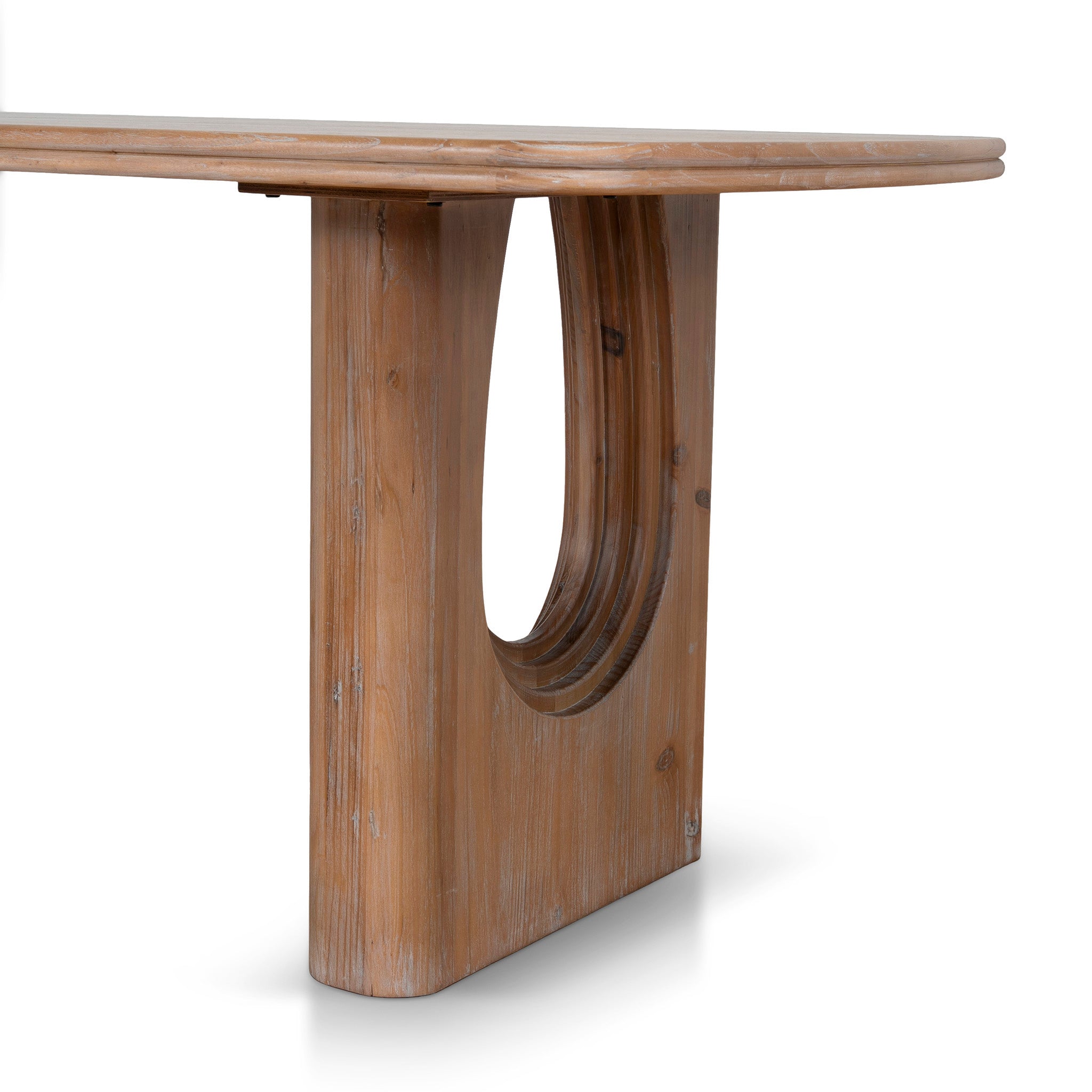 Auralin 1.8m Elm Dining Table - Natural Dining Table Nicki-Core