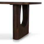 Auralin 1.8m Elm Dining Table - Walnut Dining Table Nicki-Core