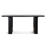 Auralin 1.8m Elm Dining Table - Full Black Dining Table Nicki-Core