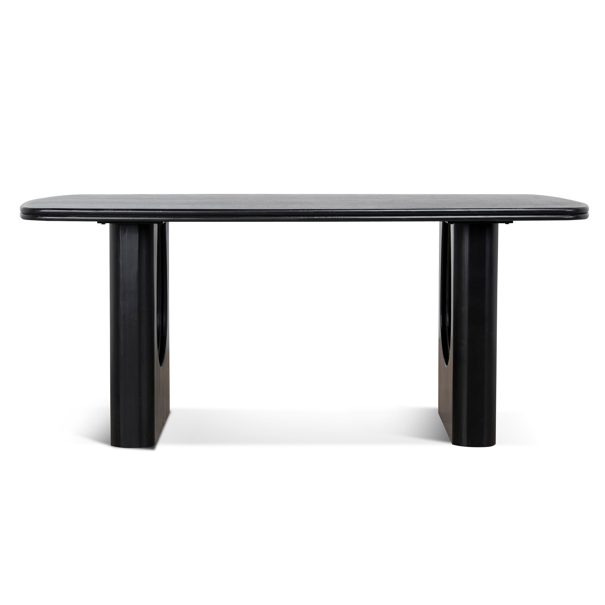 Auralin 1.8m Elm Dining Table - Full Black Dining Table Nicki-Core