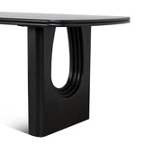 Auralin 1.8m Elm Dining Table - Full Black Dining Table Nicki-Core