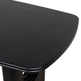 Auralin 1.8m Elm Dining Table - Full Black Dining Table Nicki-Core