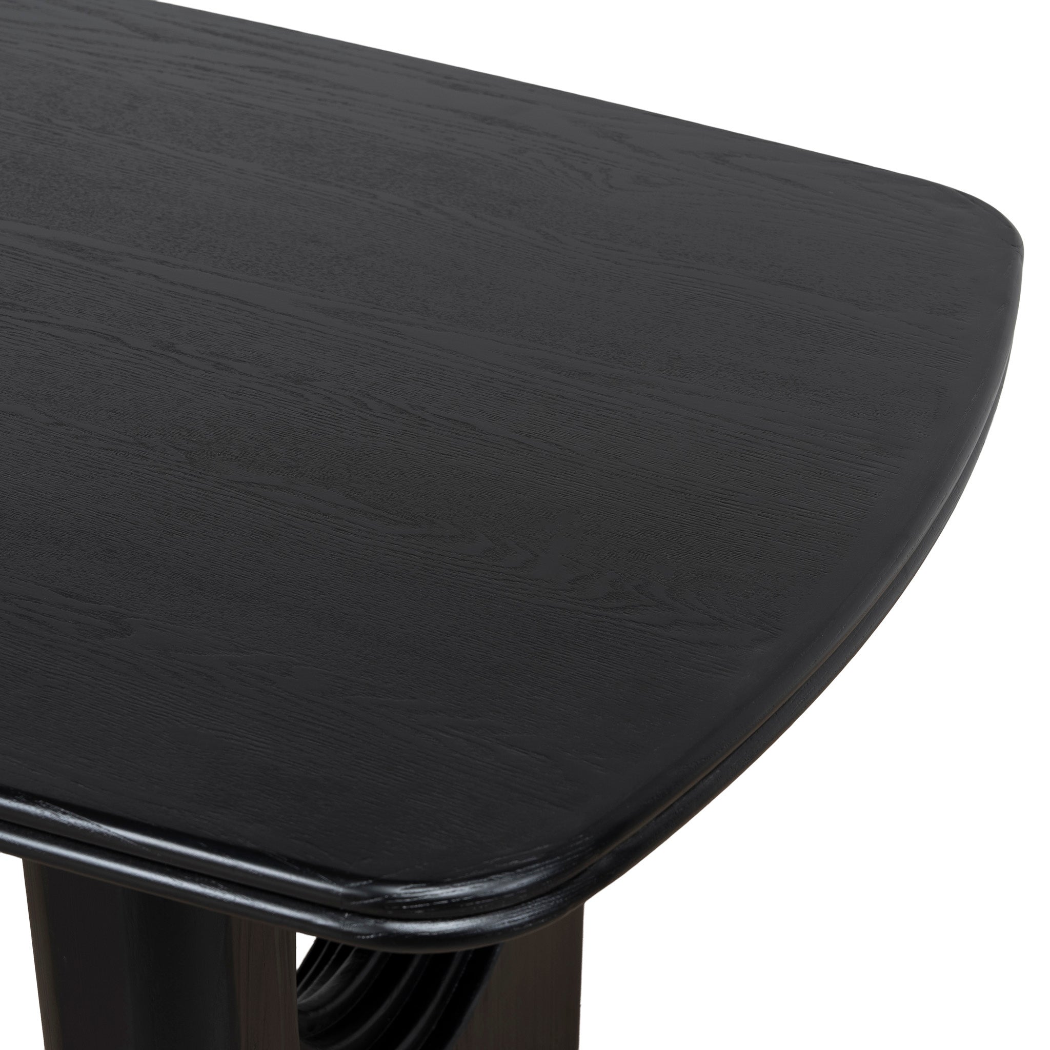 Auralin 1.8m Elm Dining Table - Full Black Dining Table Nicki-Core