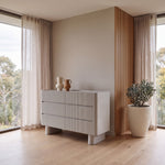 Rilano 1.2m Chest of Drawer - Warm Grey Buffet & Sideboard Iggy-Core