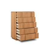 Elviano Tallboy Drawer Chest - Natural Drawer Marri-Core