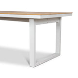 Monderra 2.3m Sand White Outdoor Dining Table - Natural Dining Table Industra-Core