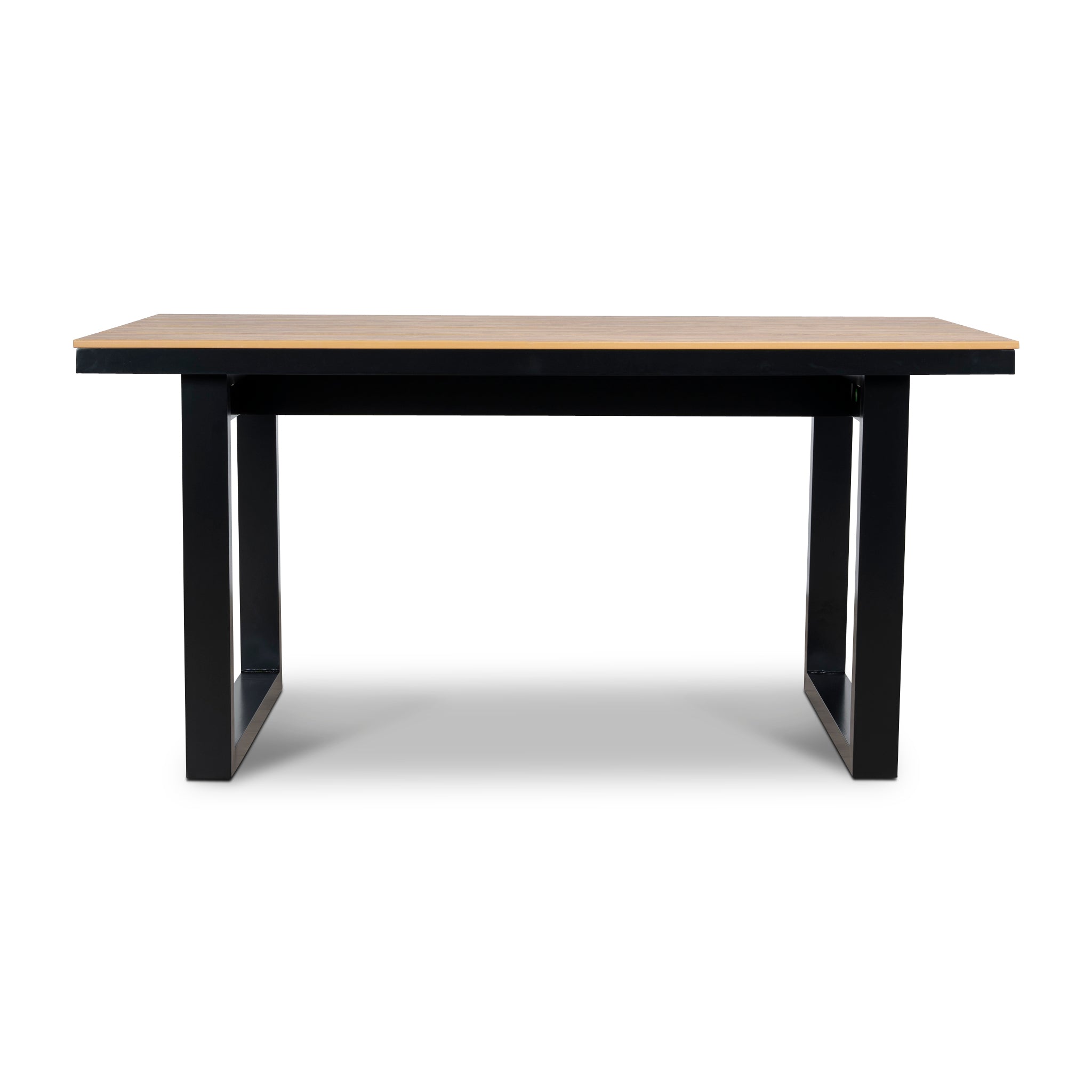 Monderra 1.6m Black Outdoor Dining Table - Natural Dining Table Industra-Core