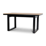 Monderra 1.6m Black Outdoor Dining Table - Natural Dining Table Industra-Core