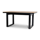 Monderra 1.6m Black Outdoor Dining Table - Natural Dining Table Industra-Core