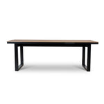 Monderra 2.3m Black Outdoor Dining Table - Natural Dining Table Industra-Core