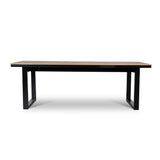 Monderra 2.3m Black Outdoor Dining Table - Natural Dining Table Industra-Core