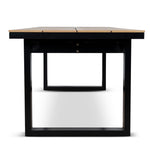 Monderra 2.3m Black Outdoor Dining Table - Natural Dining Table Industra-Core