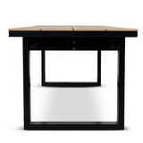 Monderra 2.3m Black Outdoor Dining Table - Natural Dining Table Industra-Core