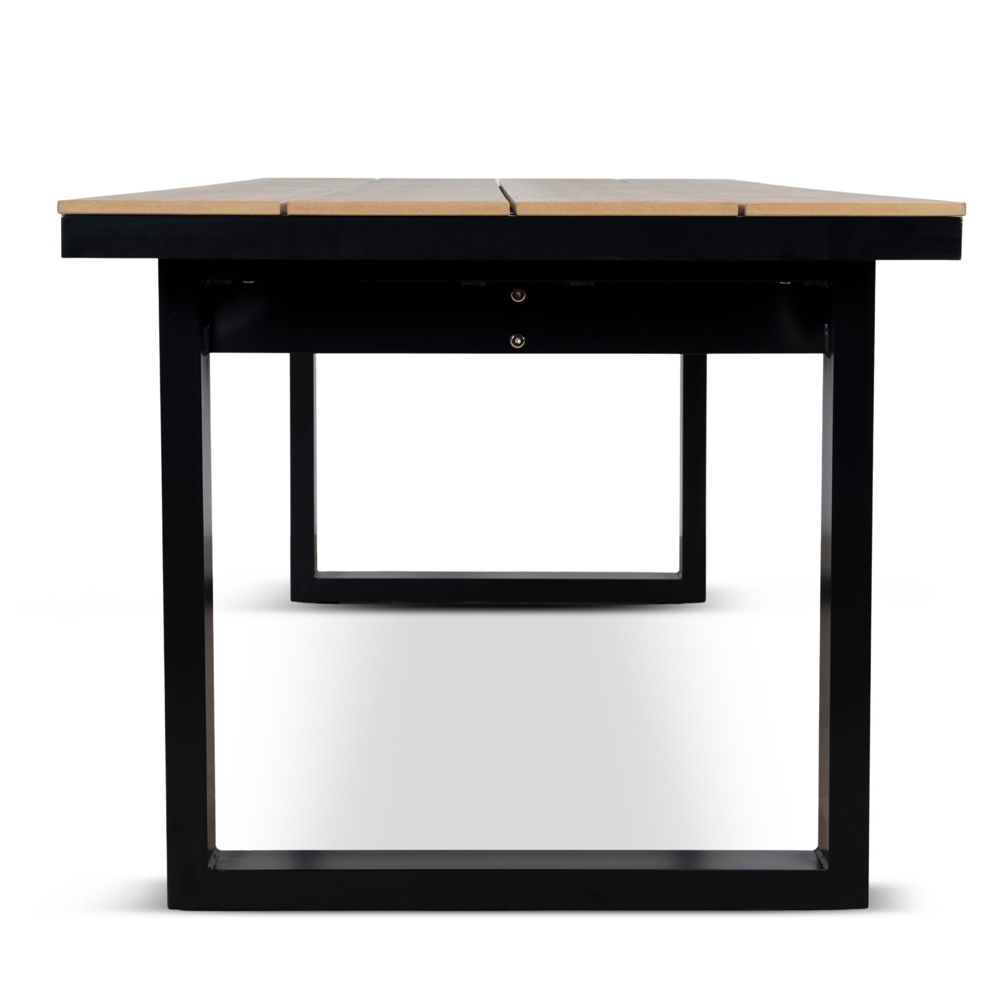 Monderra 2.3m Black Outdoor Dining Table - Natural Dining Table Industra-Core