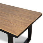 Monderra 2.3m Black Outdoor Dining Table - Natural Dining Table Industra-Core
