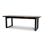 Monderra 2.3m Black Outdoor Dining Table - Natural Dining Table Industra-Core