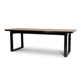 Monderra 2.3m Black Outdoor Dining Table - Natural Dining Table Industra-Core