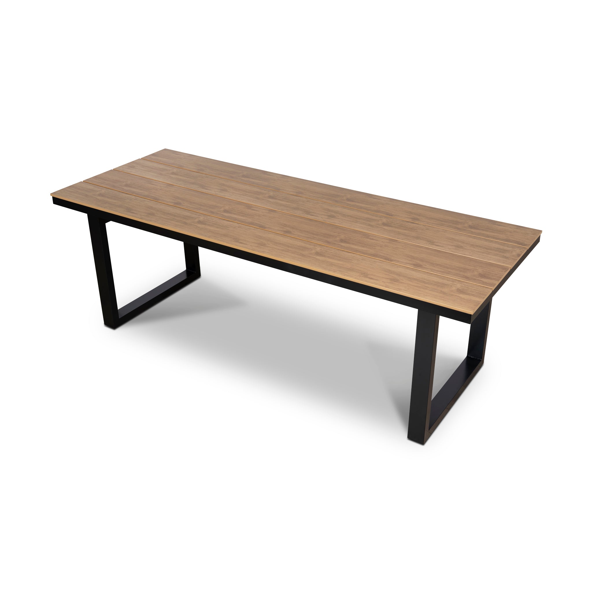 Monderra 2.3m Black Outdoor Dining Table - Natural Dining Table Industra-Core