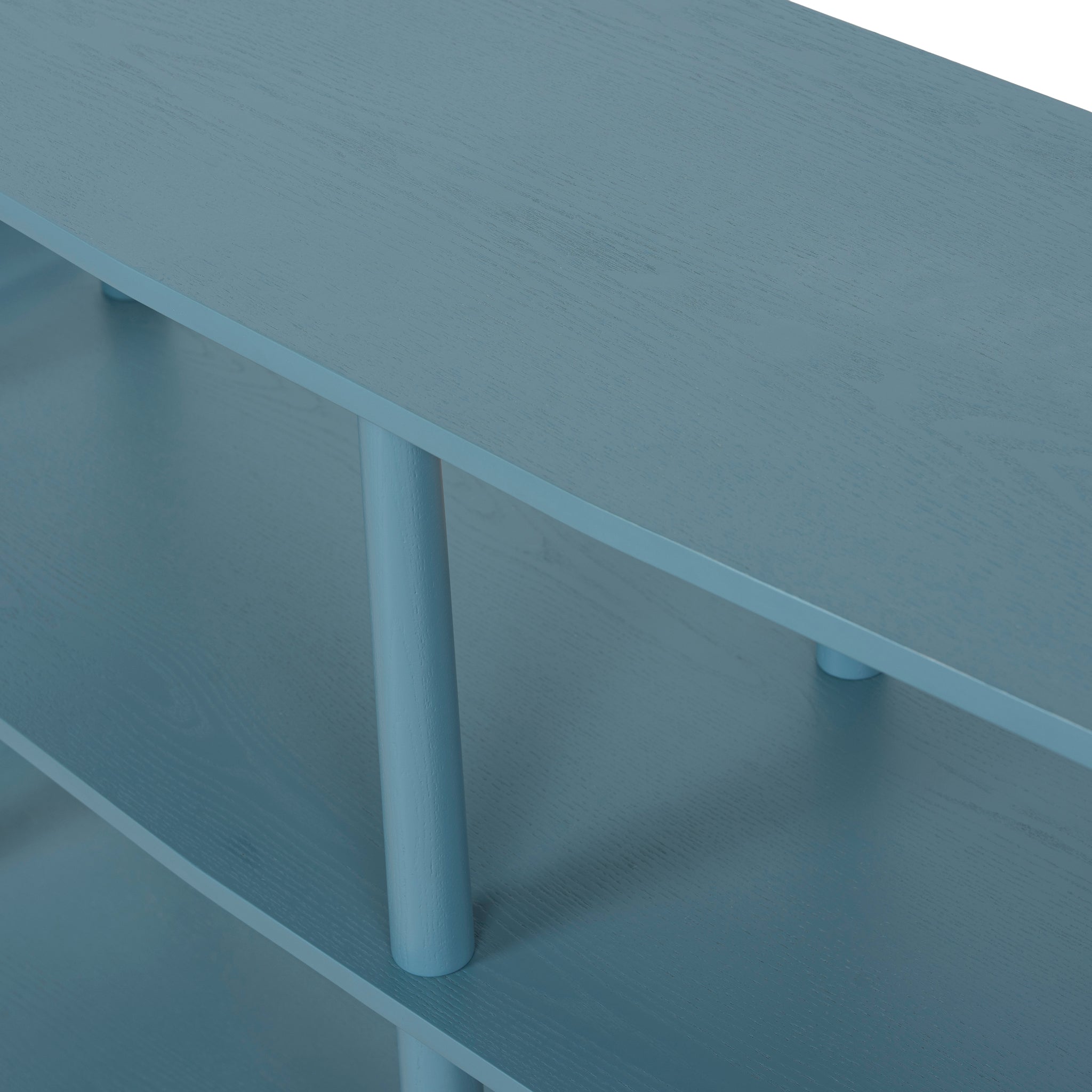 Payton Wooden Shelving Unit - Light Blue Bookshelf Drake-Core