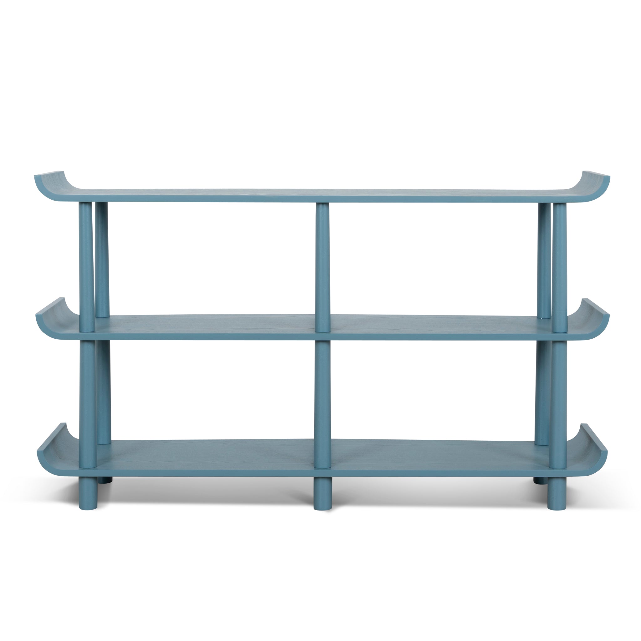 Payton Wooden Shelving Unit - Light Blue Bookshelf Drake-Core