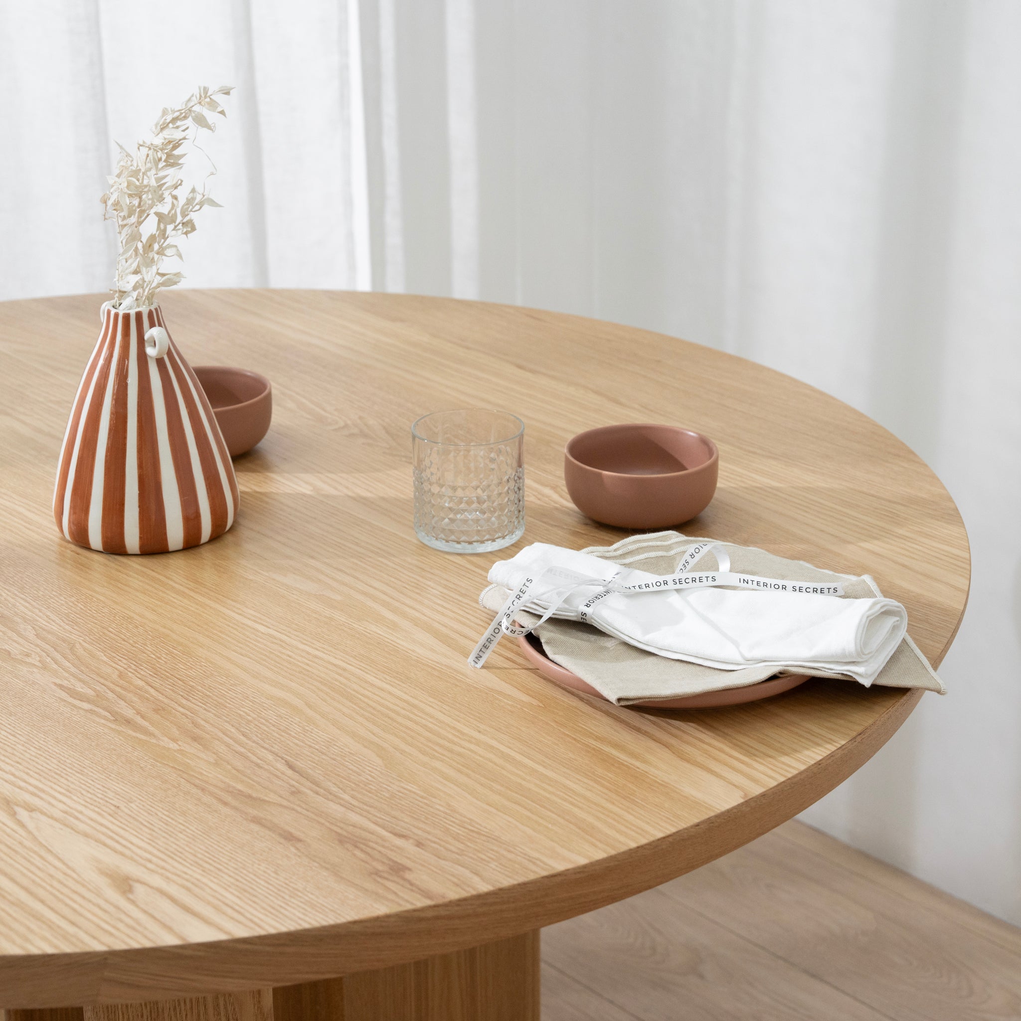 Sablea 1.2m Round Dining Table - Natural Dining Table Cino-Core
