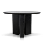 Sablea 1.2m Round Dining Table - Full Black Dining Table Cino-Core