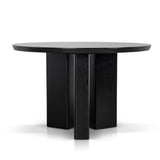Sablea 1.2m Round Dining Table - Full Black Dining Table Cino-Core