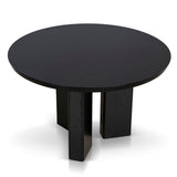 Sablea 1.2m Round Dining Table - Full Black Dining Table Cino-Core