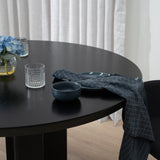 Sablea 1.2m Round Dining Table - Full Black Dining Table Cino-Core