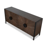 Adaline 1.8m Wooden Buffet Unit - Walnut Buffet & Sideboard Nicki-Core