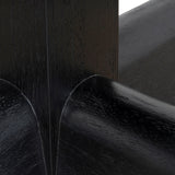 Vistone 1.2m Round Dining Table - Full Black Dining Table Nicki-Core