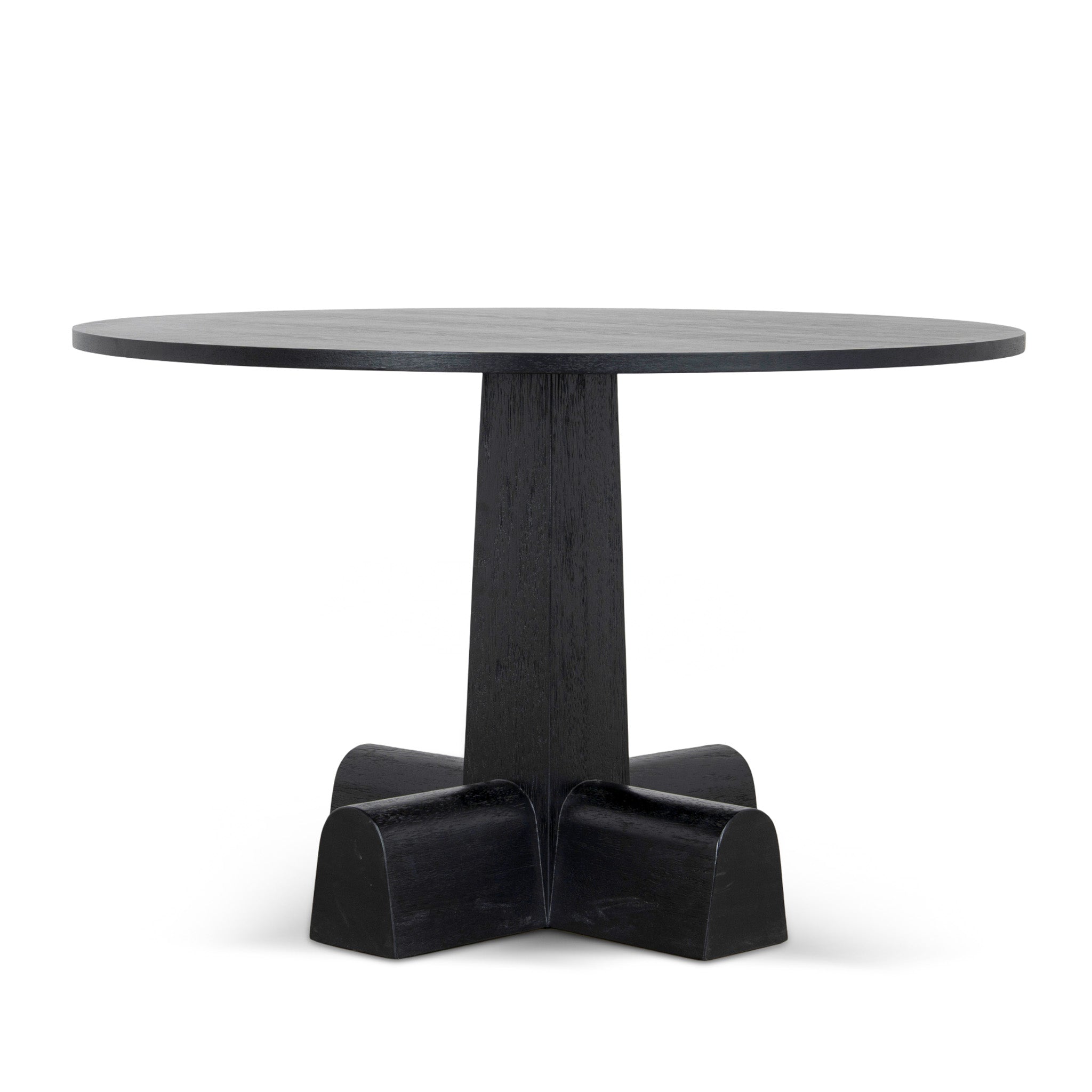 Vistone 1.2m Round Dining Table - Full Black Dining Table Nicki-Core