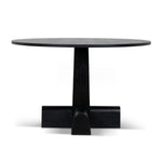 Vistone 1.2m Round Dining Table - Full Black Dining Table Nicki-Core
