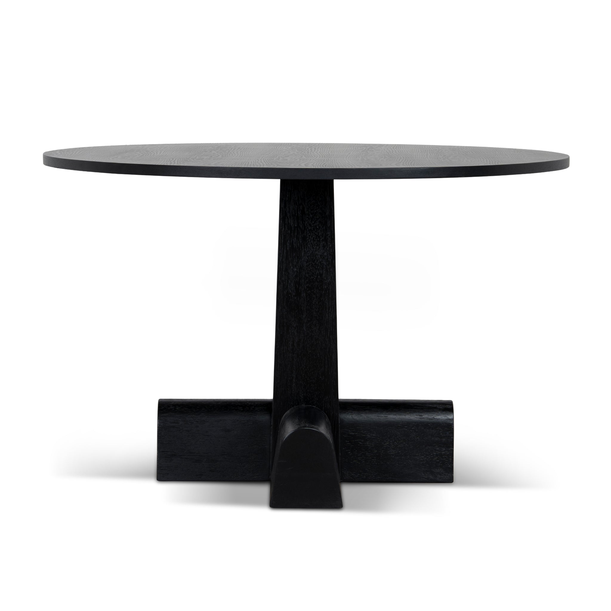 Vistone 1.2m Round Dining Table - Full Black Dining Table Nicki-Core