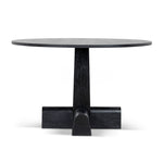 Vistone 1.2m Round Dining Table - Full Black Dining Table Nicki-Core